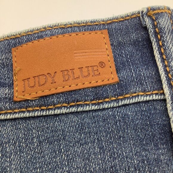 Judy Blue Womens Skinny Fit Distressed Denim Jeans Blue Size 3/26 - Picture 7 of 12